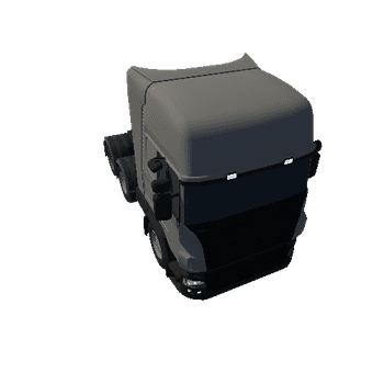 Lowpoly Truck -3axle_White